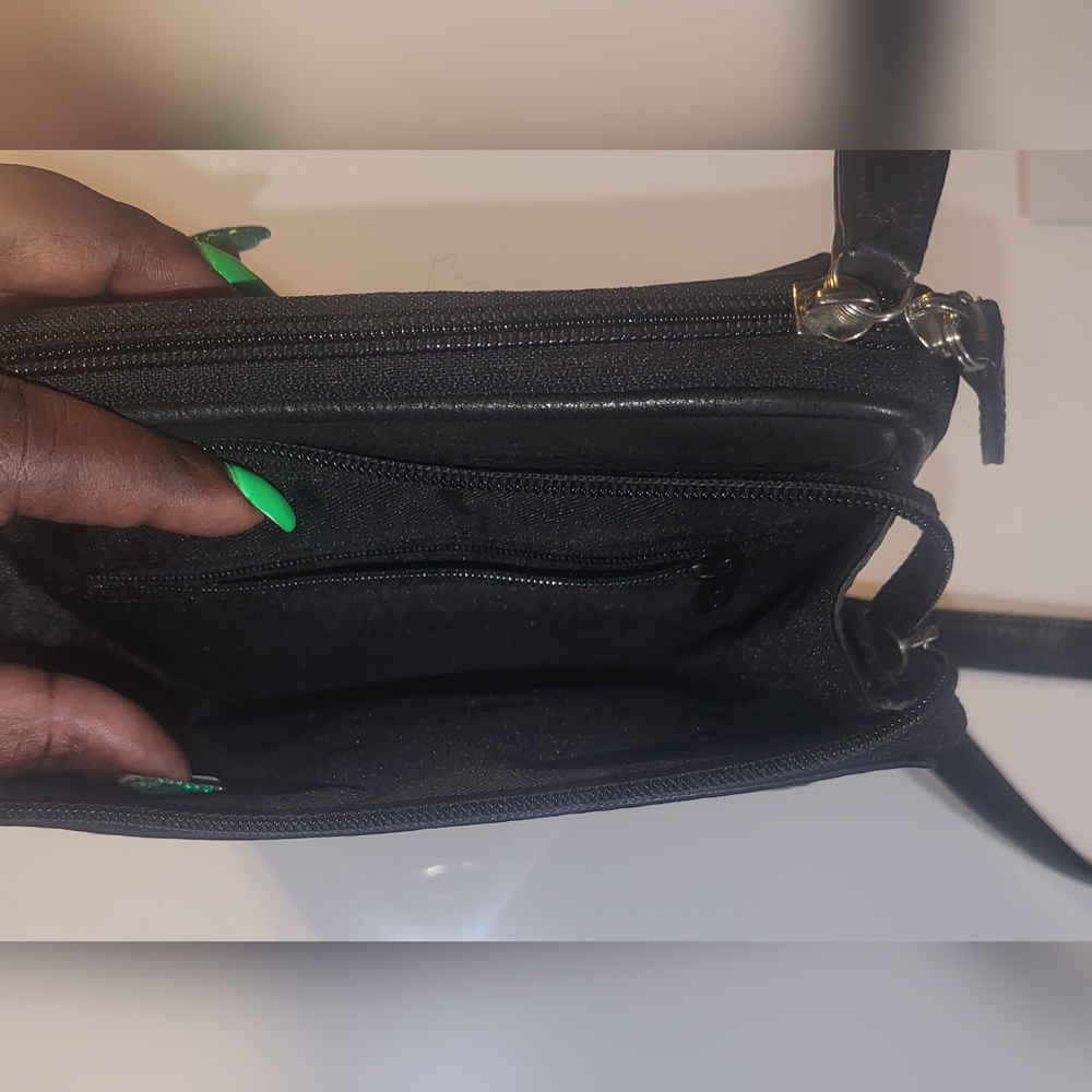 Vintage leather coach travel bag